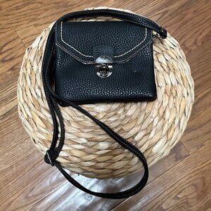 Pebbled vegan leather crossbody